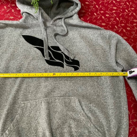 Like New Women’s Grey Black Hoodie Sweatshirt Sz L - Picture 7 of 8